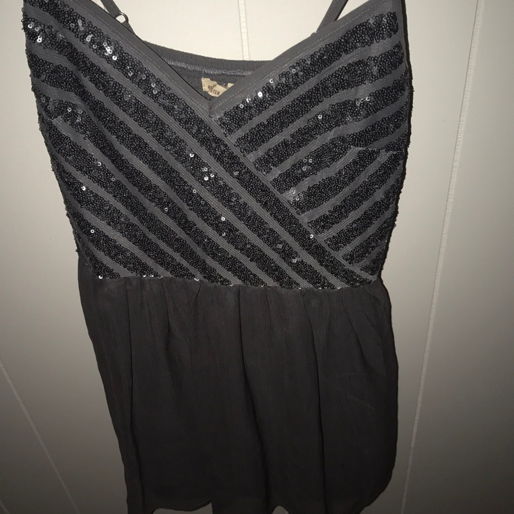 Grey sequin hollister dress